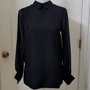 BCBGeneration Size XS Black Semi Sheer Tunic NEW with Tag